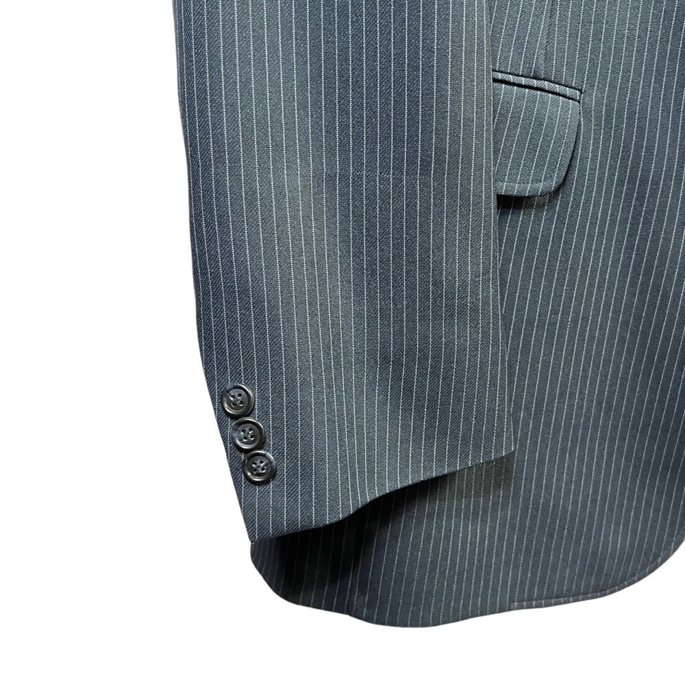 American Fashion Collection Men Suit Jacket Dark Grey Pinstripe‎ Two Button - Picture 4 of 10